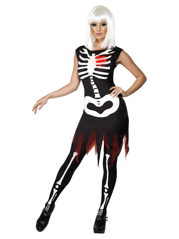 Bright Bones Glow in the Dark Costume, Black